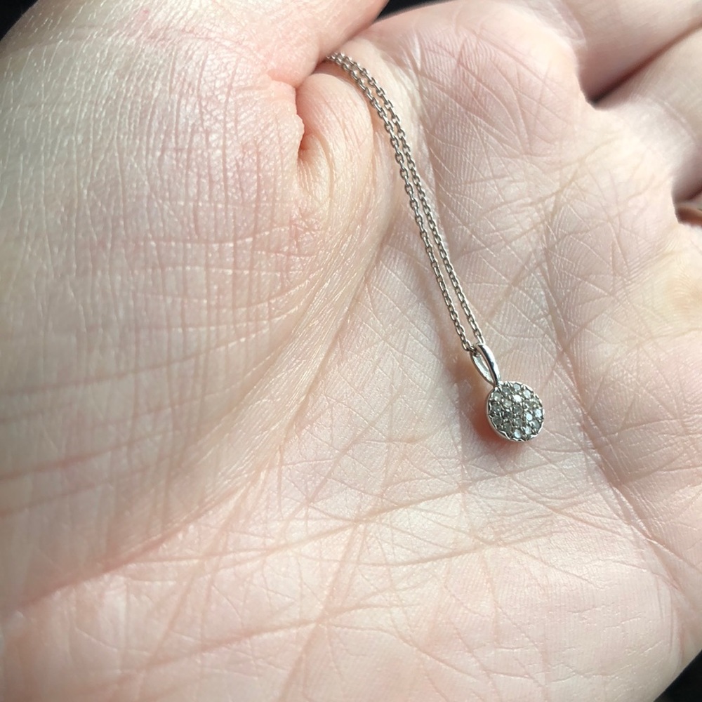 Real pave diamond necklace